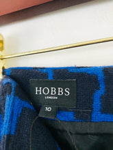 Load image into Gallery viewer, Hobbs Women&#39;s Patterned Wool Blend A-Line Skirt | UK10 | Blue
