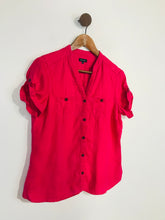 Load image into Gallery viewer, Jaeger Women&#39;s Linen Button-Up Shirt | UK10 | Pink
