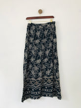 Load image into Gallery viewer, Phool Women&#39;s Floral Vintage Maxi Skirt | UK16 | Black
