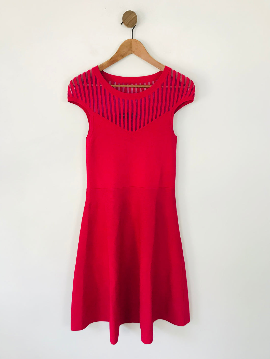 French Connection Women's Knit A-Line Dress | UK12 | Pink