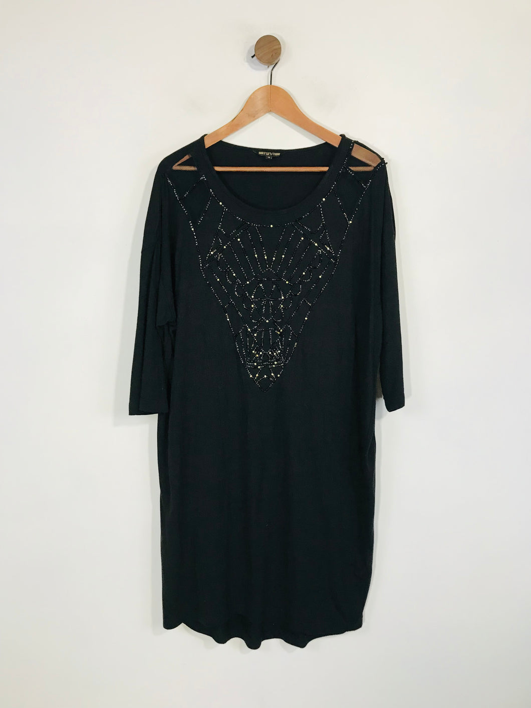 Biba Women's Sequin Tunic Shirt Dress | UK14 | Black