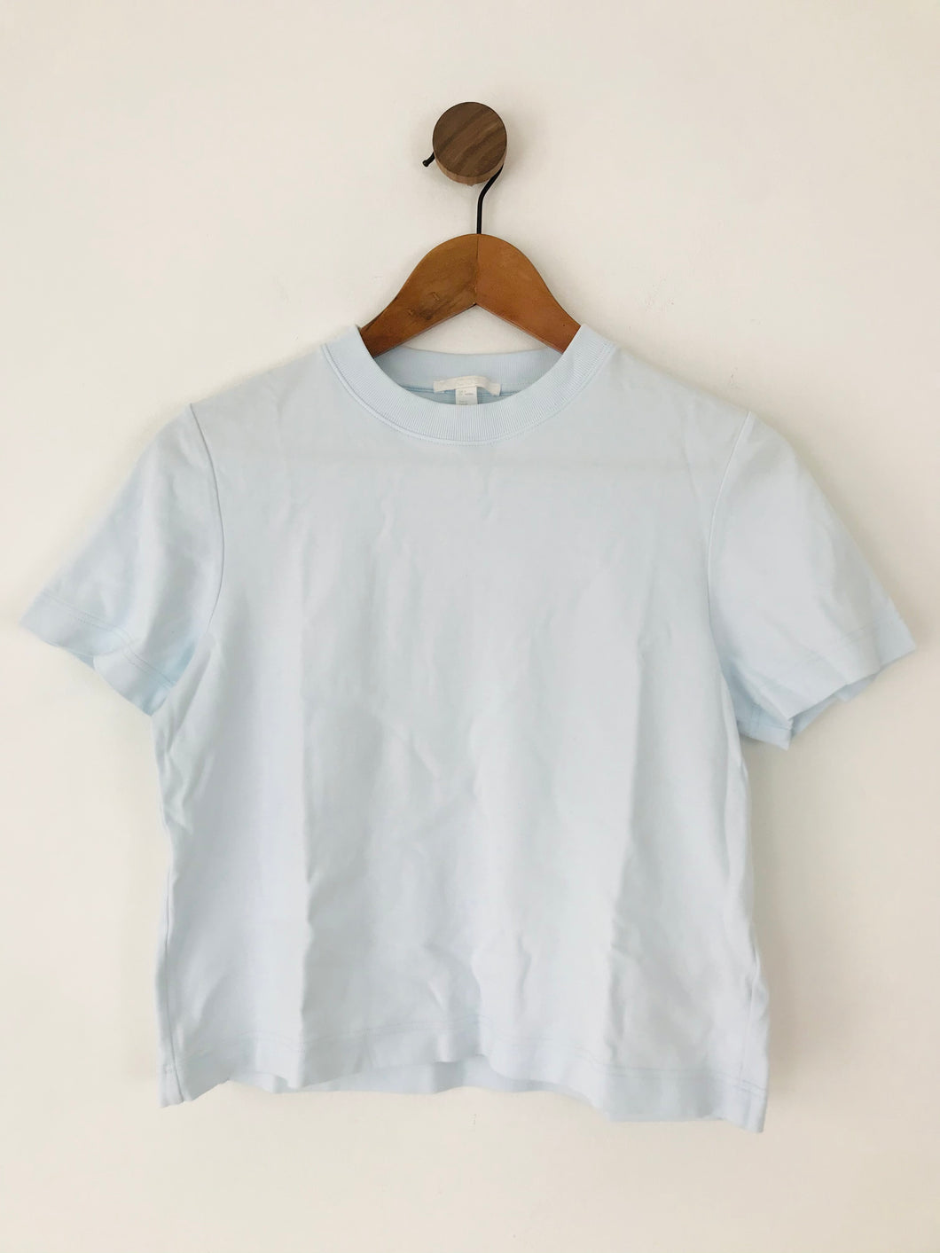 Cos Women’s Slim Fit Cropped T-shirt | UK8-10 S | Blue