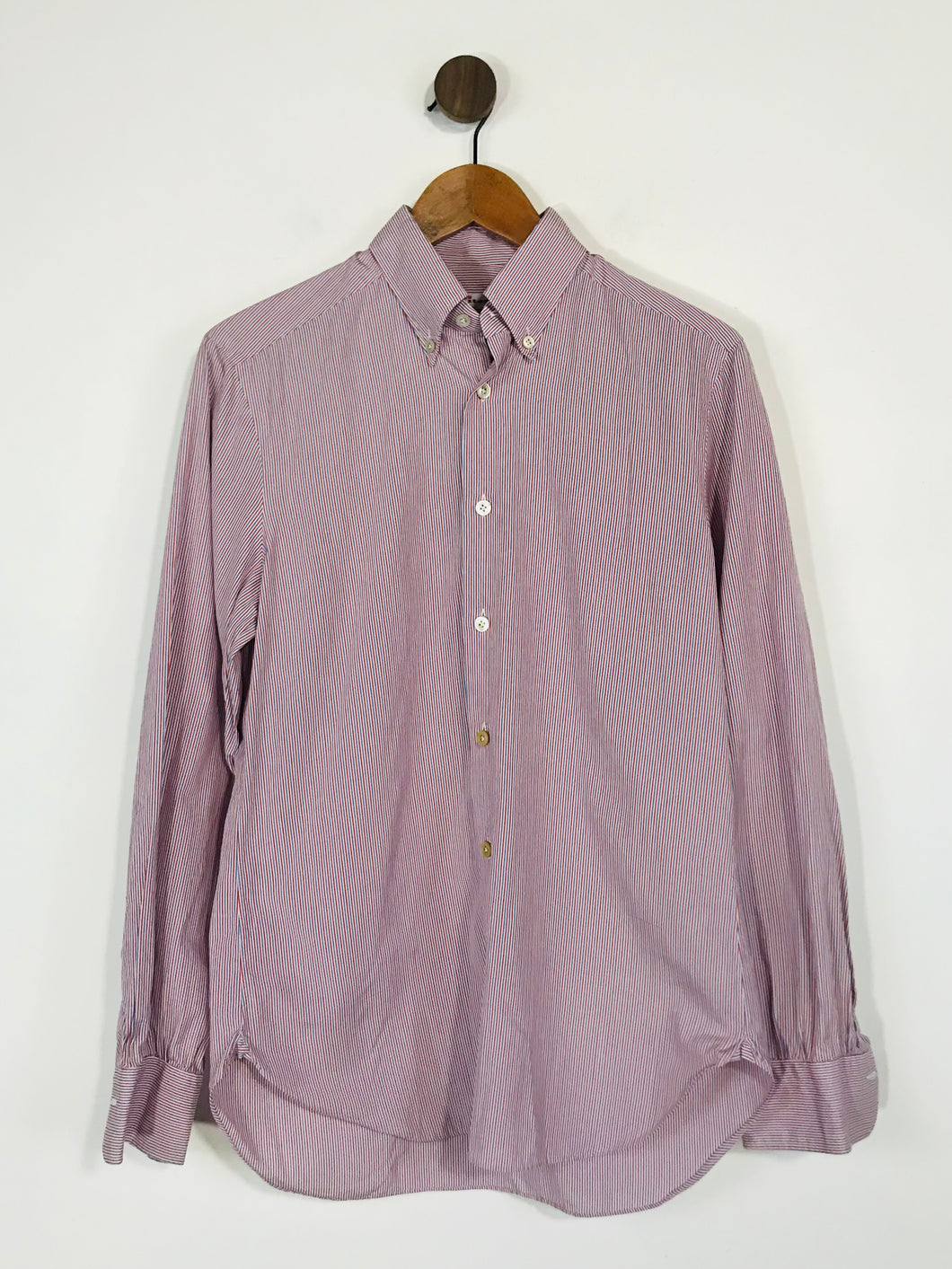 Kiton Men's Cotton Striped Button-Up Shirt | 38 | Multicolour