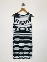 Load image into Gallery viewer, Karen Millen Women&#39;s Striped Bodycon Dress | L UK14 | Black
