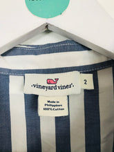 Load image into Gallery viewer, Vineyard Vines Women’s Striped Collared Shirt | 2 UK10 | Blue
