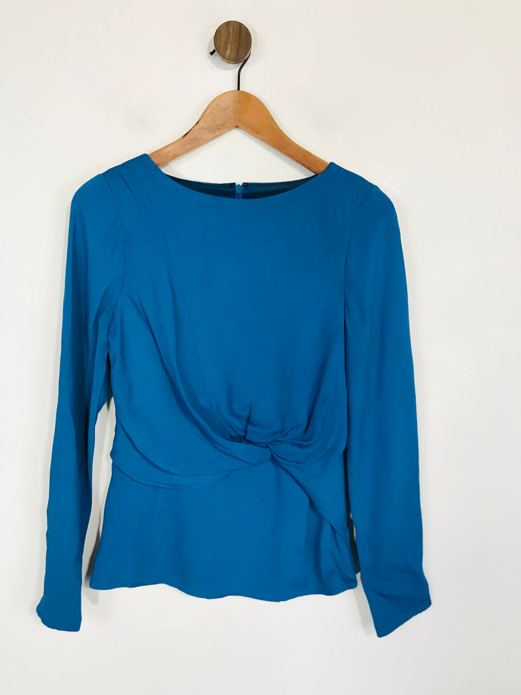 Reiss Women's Long Sleeve Ruched Blouse | UK8 | Blue