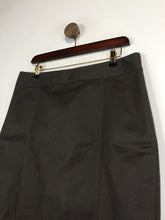 Load image into Gallery viewer, Calvin Klein Women&#39;s Cotton Smart Pencil Skirt | UK12 | Brown
