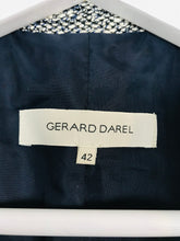 Load image into Gallery viewer, Gerard Darel Women’s Woven Tweed Blazer | 42 UK 14 | Blue
