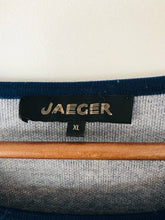 Load image into Gallery viewer, Jaeger Women’s Colour Block Wool Jumper | XL UK16 | Blue Yellow

