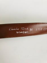 Load image into Gallery viewer, Emidio Tucci Men&#39;s Leather Belt | M | Brown
