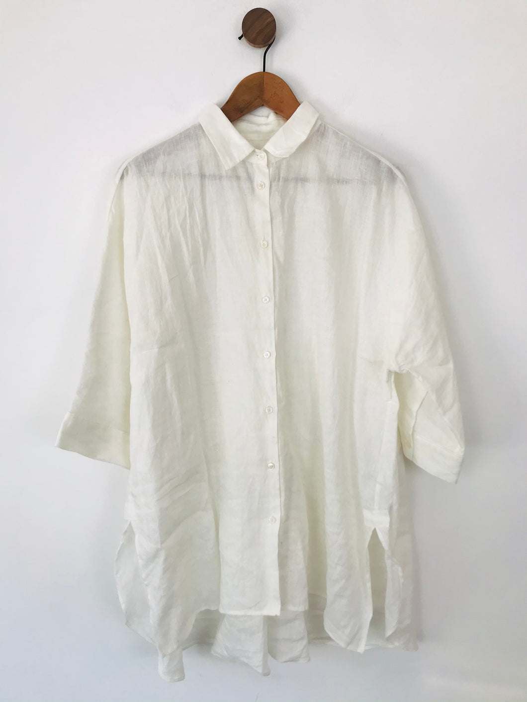 Weekend Max Mara Women's Linen Oversized Shirt Dress | UK12 | White