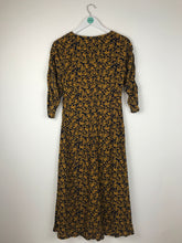 Load image into Gallery viewer, Monsoon Womens Midi Floral Shift Dress NWT | UK10 | Mustard and Navy
