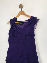 Load image into Gallery viewer, Adriana Papell Women&#39;s Layered Evening Midi Dress | US8 UK12 | Purple
