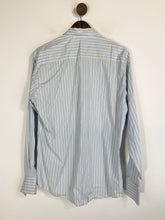 Load image into Gallery viewer, Zegna Men&#39;s Striped Button-Up Shirt | L | Blue
