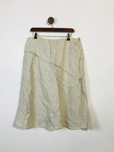 Load image into Gallery viewer, Monsoon Women&#39;s Pleated Textile A-Line Skirt | UK16 | Beige
