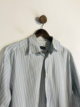 Load image into Gallery viewer, Zegna Men&#39;s Striped Button-Up Shirt | L | Blue
