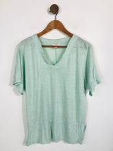 Load image into Gallery viewer, Sundance Women&#39;s Linen T-Shirt | M UK10-12 | Green

