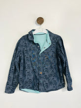 Load image into Gallery viewer, Polarn O. Pyret Kid&#39;s Reversible Button-Up Shirt | 3-4 Years | Blue
