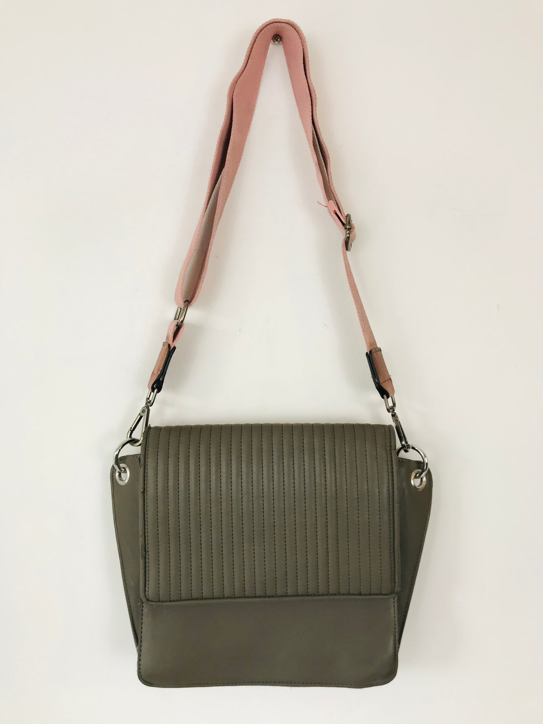 Kin by John Lewis Women’s Faux Leather Crossbody Bag | Small | Brown Grey