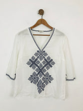 Load image into Gallery viewer, Hobbs Women&#39;s Embroidered Tunic Blouse | UK14 | White
