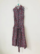 Load image into Gallery viewer, Boden Women’s Floral Button-Up Collar Dress | UK10 | Navy Blue Red
