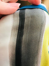 Load image into Gallery viewer, Zara Women’s Painted Stripe Wide Leg Trousers | M UK10-12 | Blue Yellow
