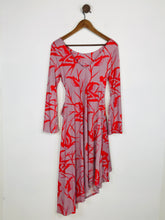 Load image into Gallery viewer, Finery Women&#39;s Long Sleeve Tie Asymmetric A-Line Dress | UK12 | Purple
