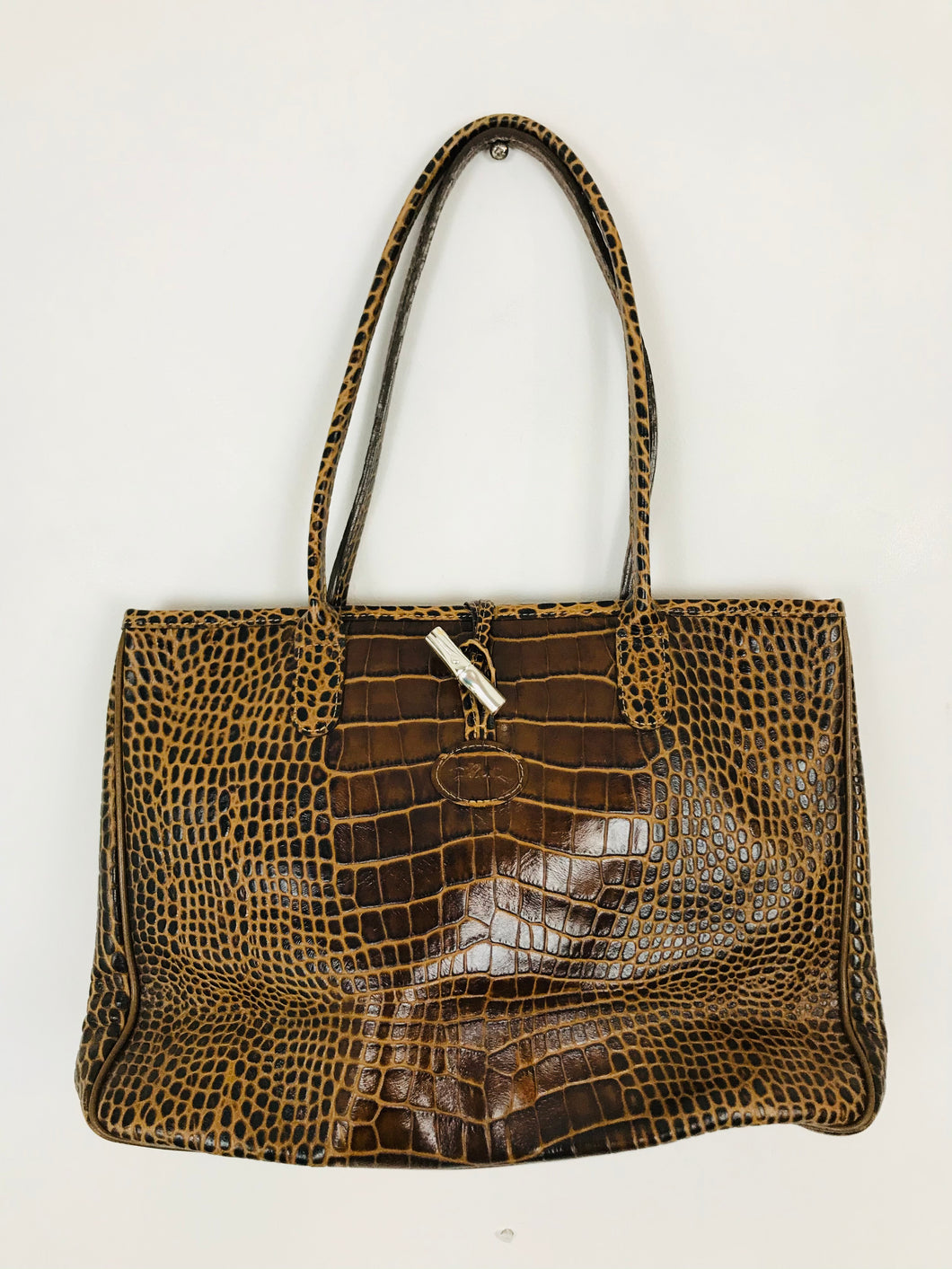 Longchamp Women’s Leather Shoulder Bag Handbag | Medium | Brown