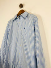 Load image into Gallery viewer, Abercrombie &amp; Fitch Men&#39;s Cotton Striped Button-Up Shirt | M | Blue
