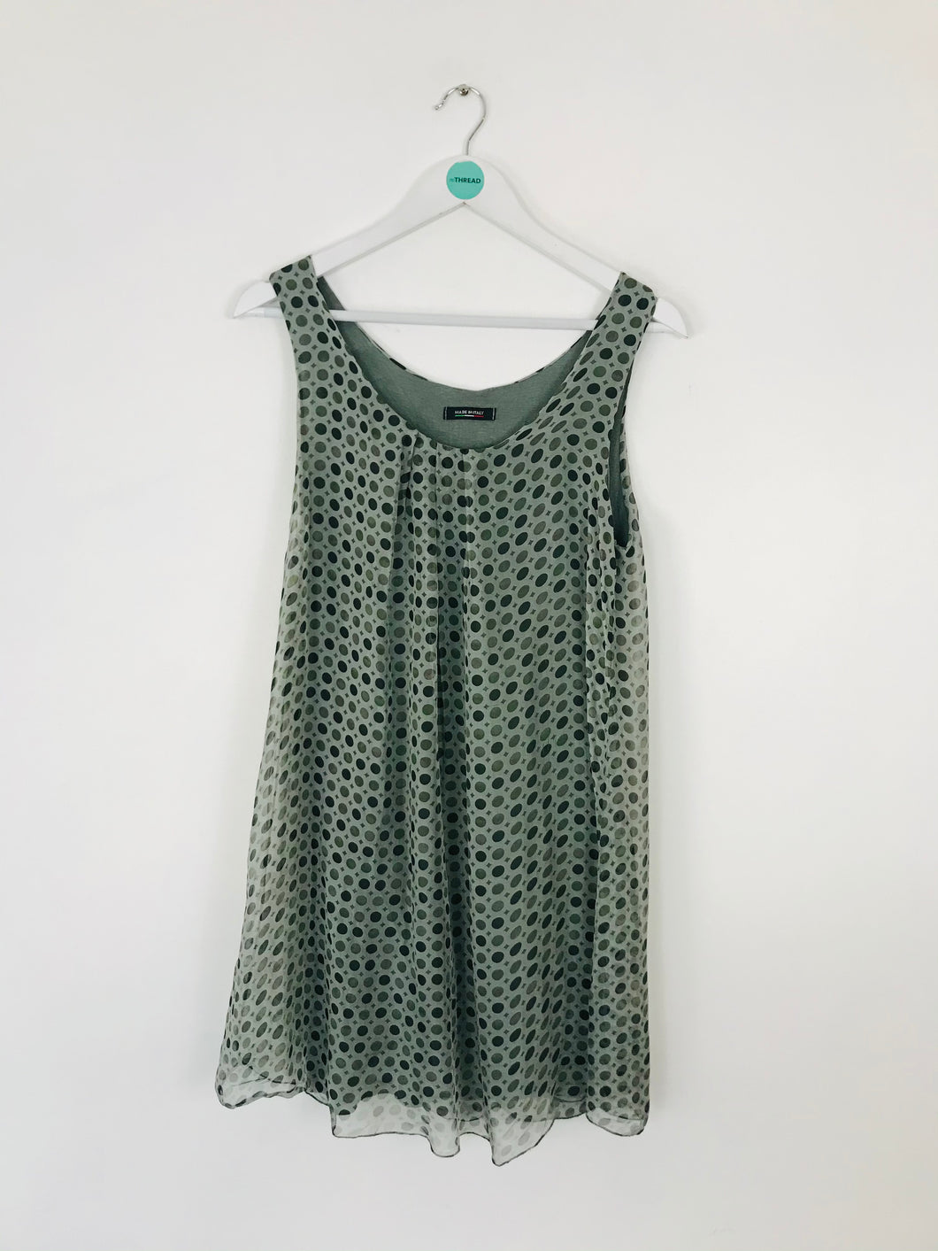 Made In Italy Women's Oversized Aline Mini Dress | UK10-12 | Green