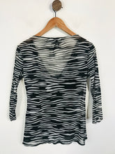 Load image into Gallery viewer, Coast Women&#39;s Animal Print Sheer T-Shirt | UK14 | Black
