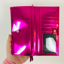 Load image into Gallery viewer, Luella Womens Metallic Clutch Purse Wallet | Small | Pink
