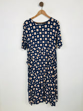 Load image into Gallery viewer, Hobbs Women&#39;s Floral Polka Dot Sheath Dress | UK16 | Blue
