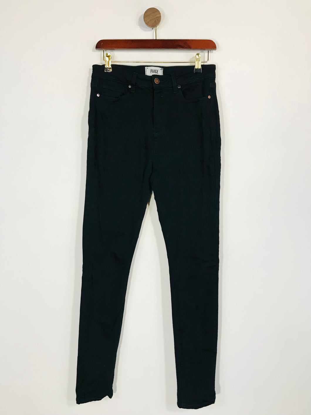 Paige Women's Slim Jeans | W29 UK10-12 | Black