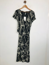 Load image into Gallery viewer, Artigiano Women&#39;s Floral Midi A-Line Dress NWT | UK10 | Black
