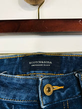 Load image into Gallery viewer, Scotch &amp; Soda Women&#39;s Denim Slim Jeans | W29 UK10-12 | Blue
