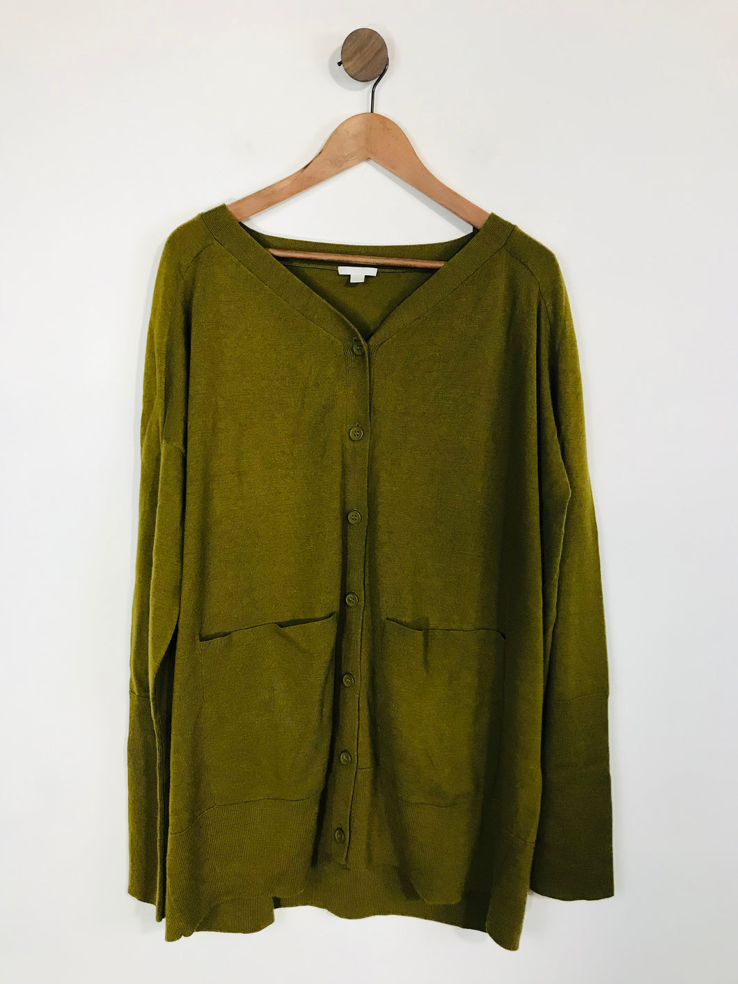 COS Women's Wool Oversized Cardigan | M UK10-12 | Green