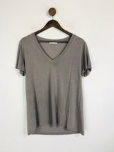 Load image into Gallery viewer, Zara Women&#39;s V-Neck T-Shirt | M UK10-12 | Grey
