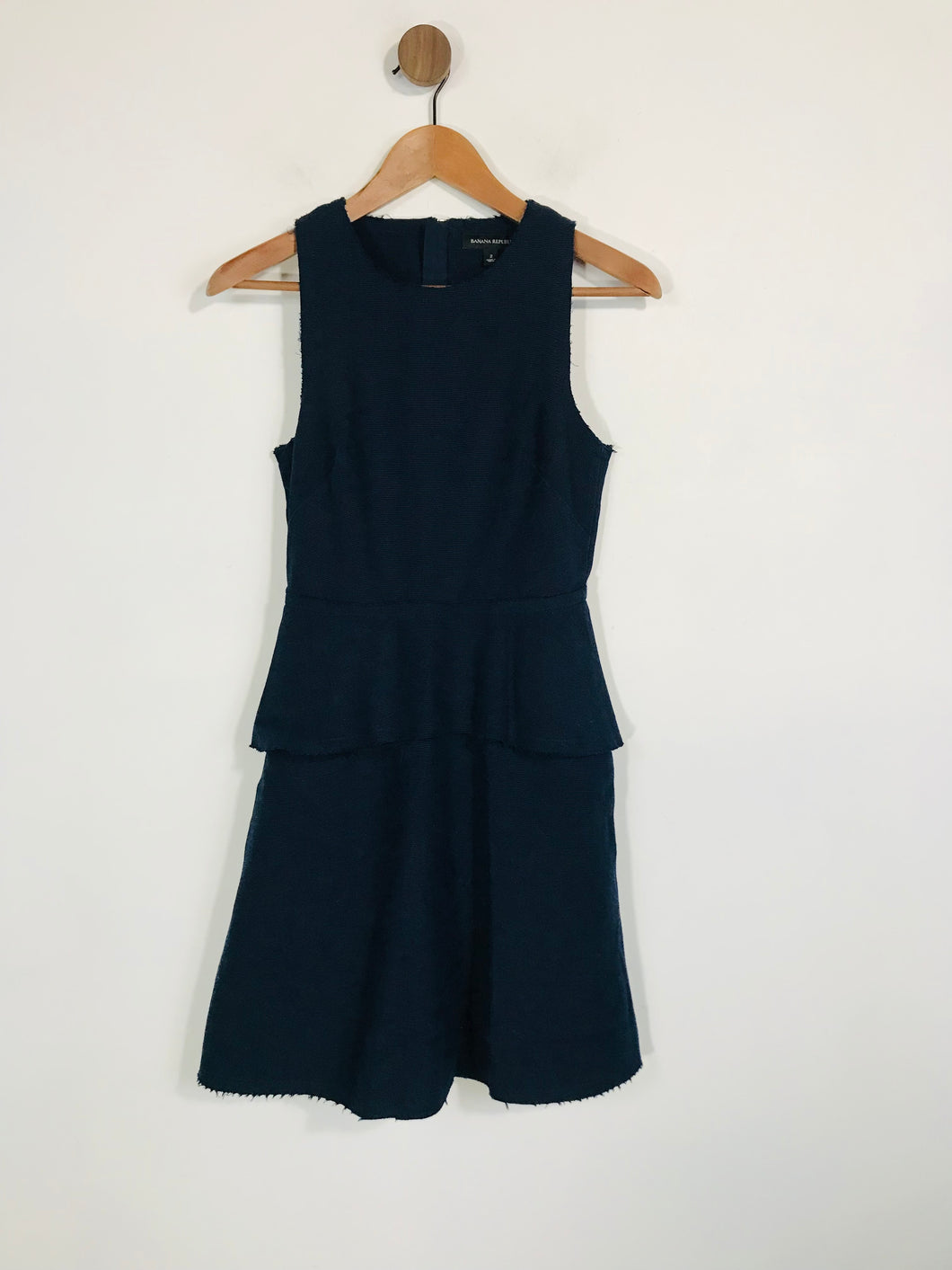 Banana Republic Women's Cotton Linen Sheath Dress | US2 UK6 | Blue