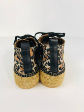 Load image into Gallery viewer, And/Or Women&#39;s Leopard Print Espadrilles Platform Trainers | EU39 UK6 | Multicoloured
