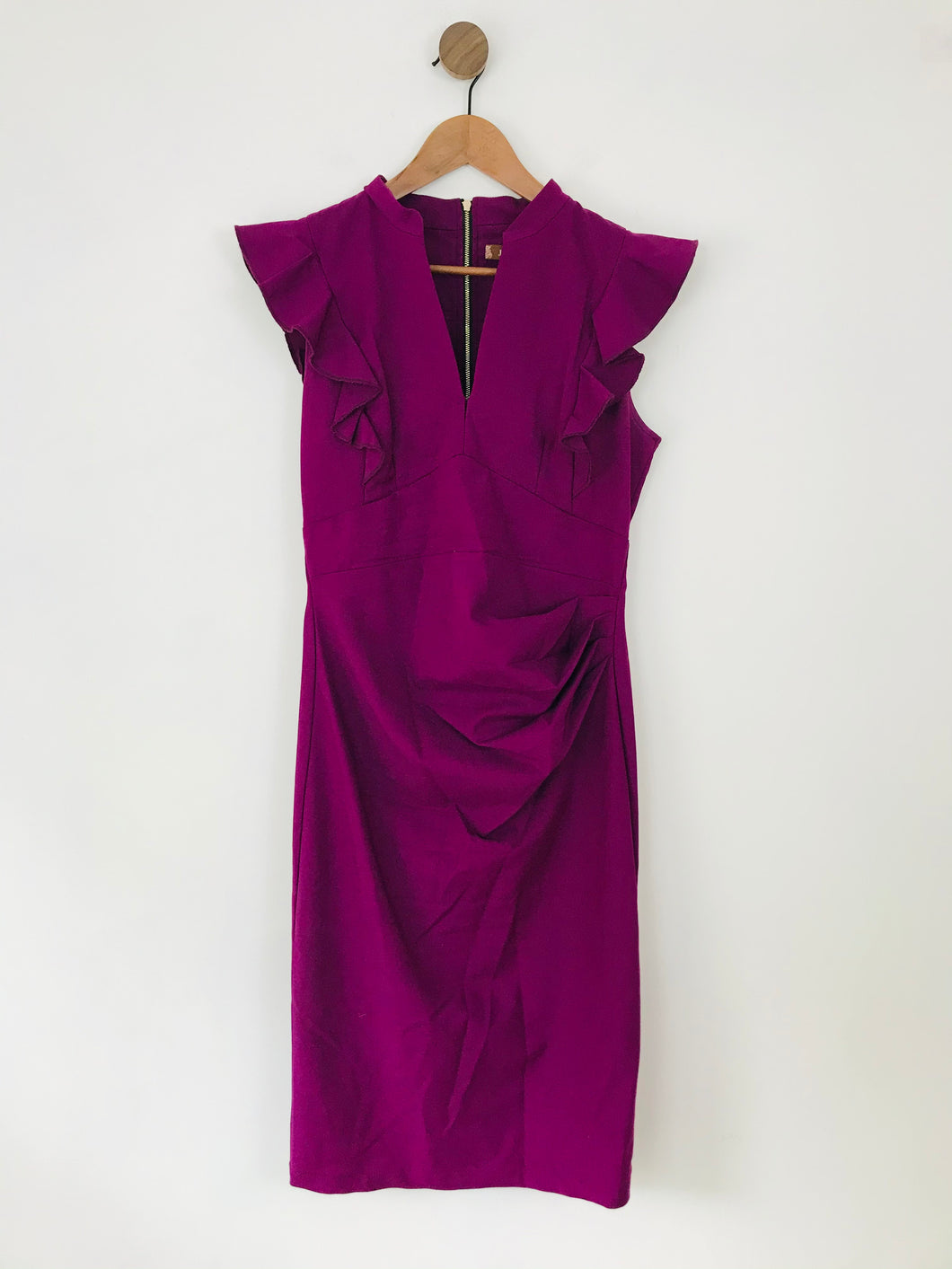 Jolie Moi Women's Ruched Sheath Dress | UK12 | Purple