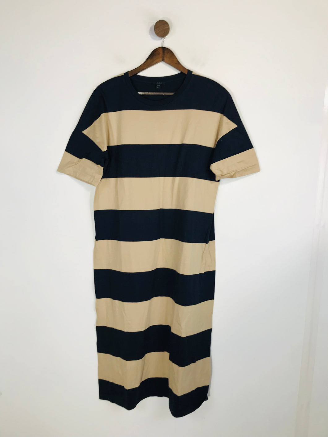 Cos Women's Striped T-Shirt Midi Dress | XS UK6-8 | Multicoloured