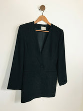 Load image into Gallery viewer, Dusk Women&#39;s Striped Smart Blazer Jacket | UK12 | Black
