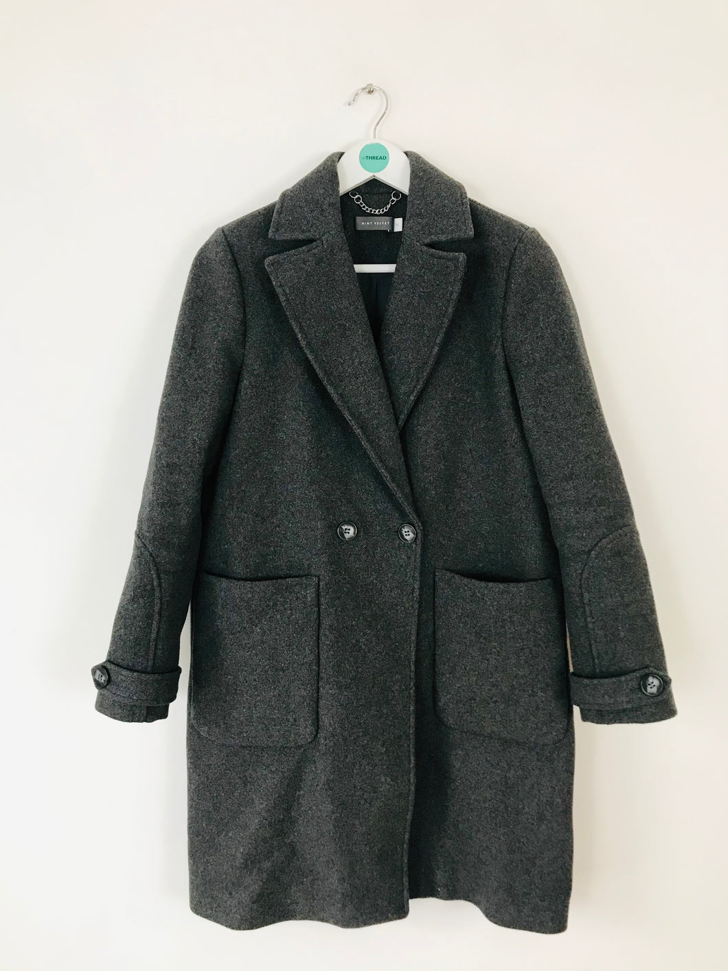 Mint Velvet Women’s Oversized Wool Overcoat | UK10 | Grey