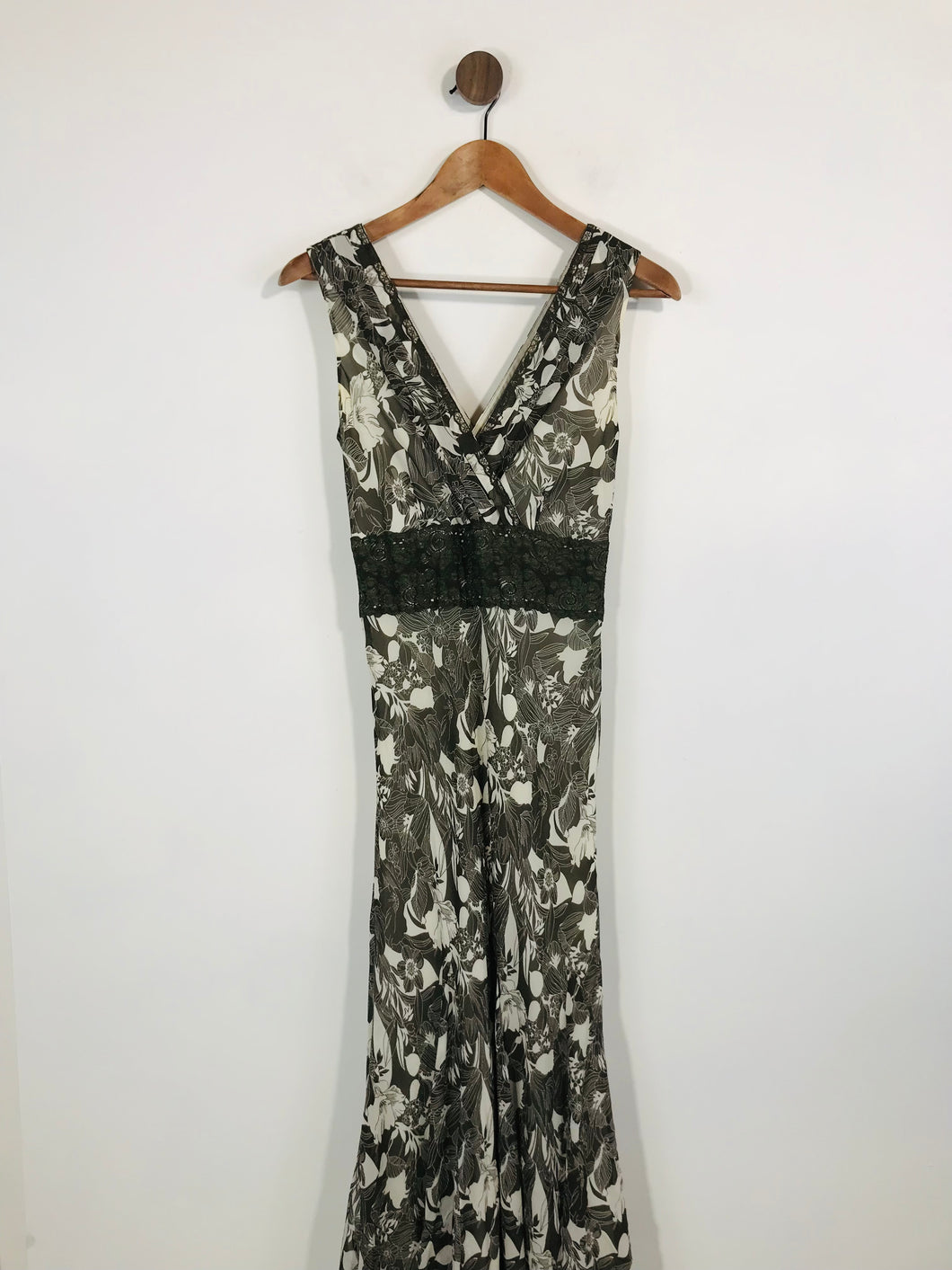 Coast Women's Silk Floral A-Line Dress | UK10 | Green