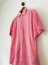 Load image into Gallery viewer, Duchamp Men&#39;s Linen Short Sleeve Button-Up Shirt | 16.5 | Pink

