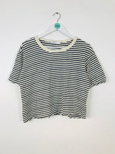 Load image into Gallery viewer, Stateside Womens Stripe T-shirt | UK12 | Blue and cream
