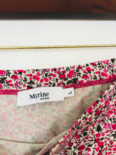 Load image into Gallery viewer, Myrine Antwerp Women&#39;s Floral Straight Midi Skirt | L UK14 | Pink
