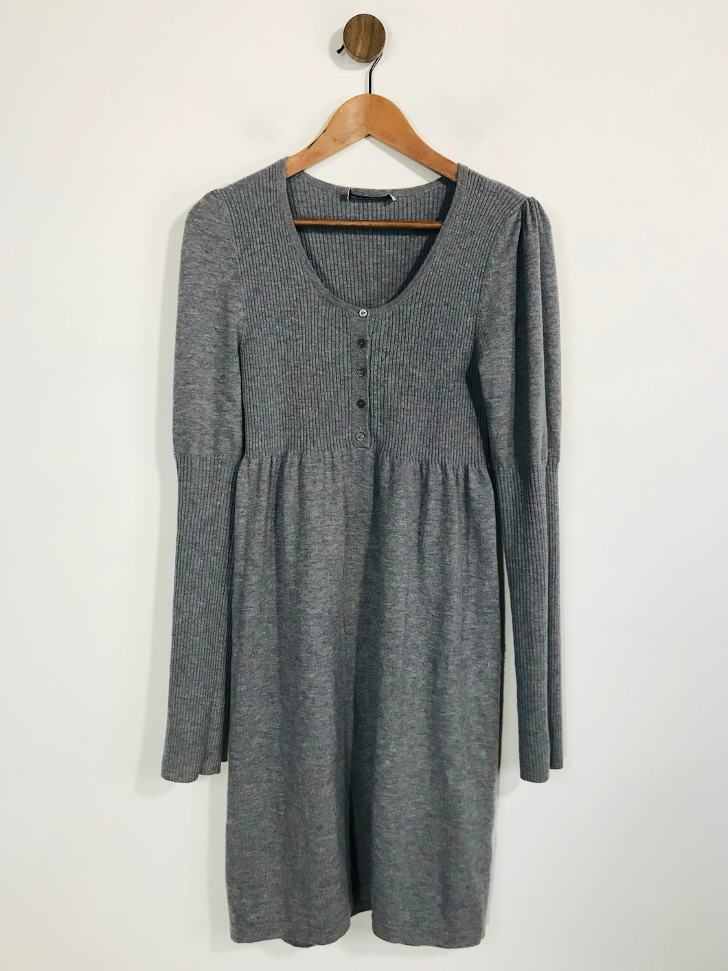 The White Company Women's Wool Midi Dress | M UK10-12 | Grey