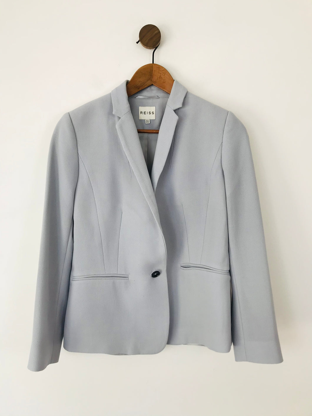 Reiss Women's Wool 2 Piece Skirt Suit & Blazer Jacket | UK10 | Blue